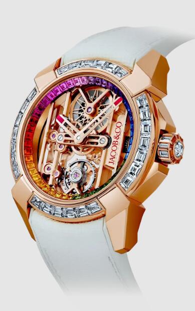 Review Jacob & Co epic x baguette RAINBOW EX100.43.BD.BF.ABRUA Replica watch